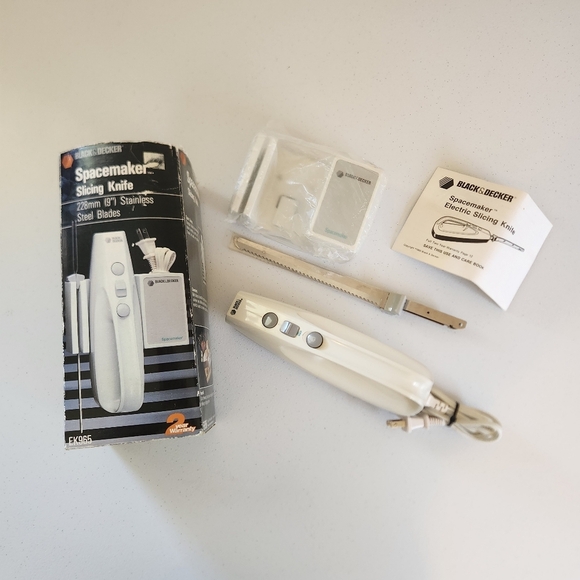 Black & Decker Spacemaker 9" Slicing Knife Stainless Steel Blades EK965 vintage - Picture 1 of 6